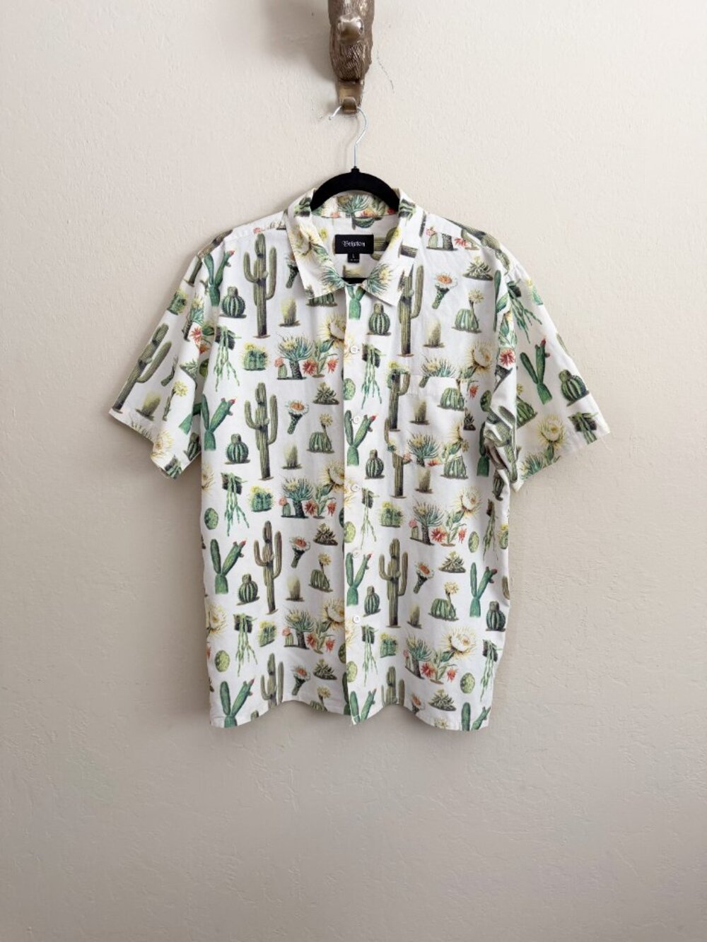 Brixton Cactus Desert Button Down Shirt • Men’s Large